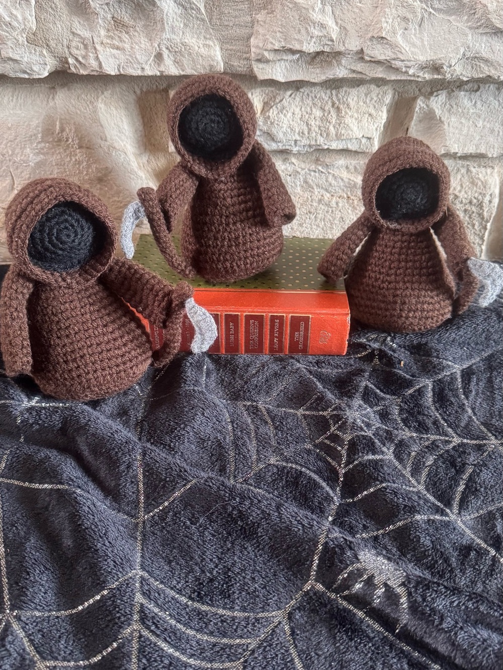 Crocheted Handmade Grim Reapers set of 3
